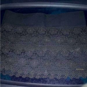 Black lace skirt